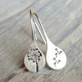Elegant Silver Earrings in Dandelion Leaf Design - Sarah and Emma Portland