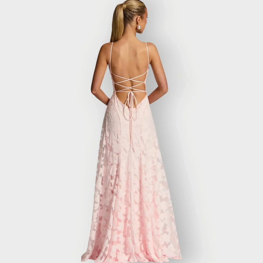 Maevira | Elegant Strapless Floral Evening Velvet Gown - Sarah and Emma Portland