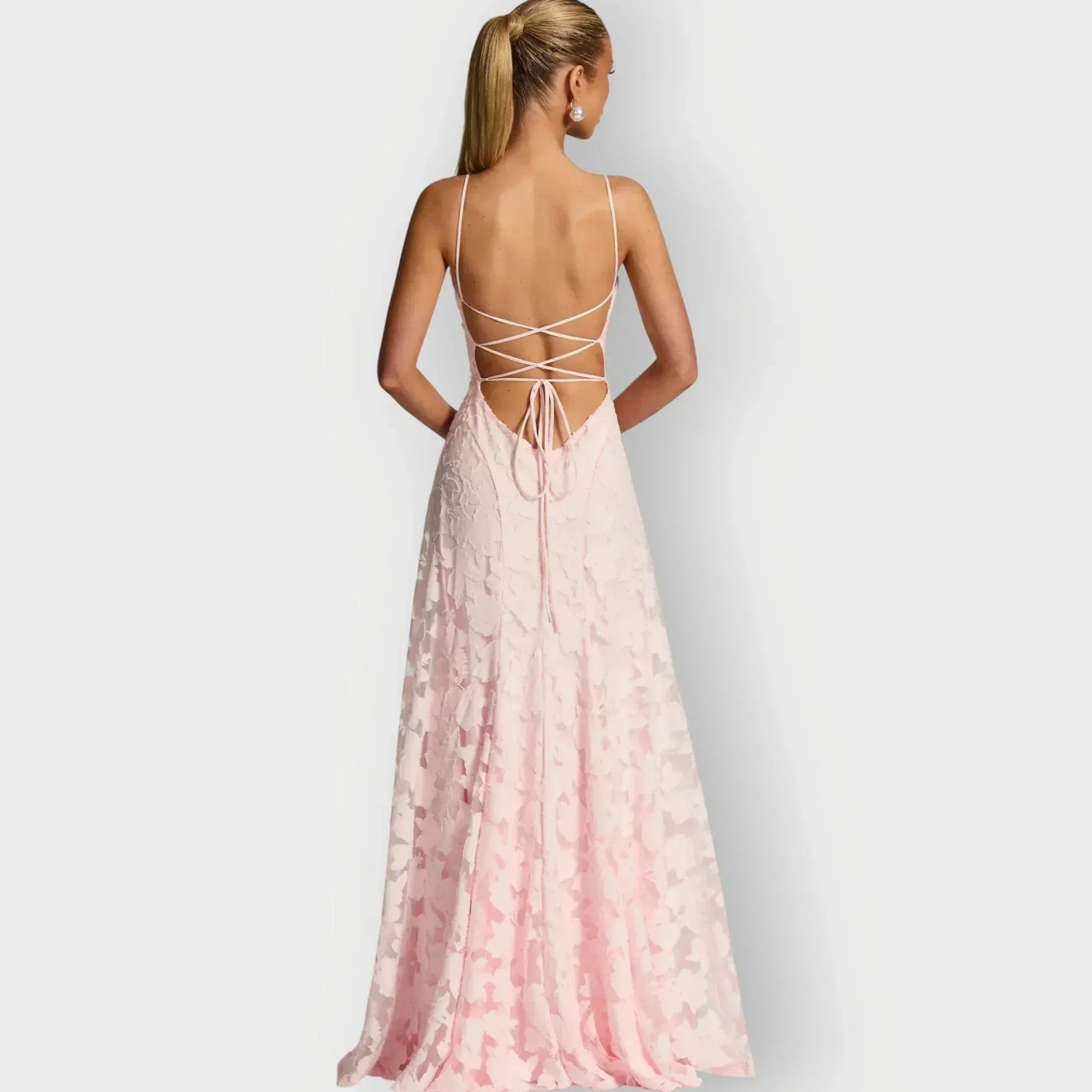 Maevira | Elegant Strapless Floral Evening Velvet Gown - Sarah and Emma Portland