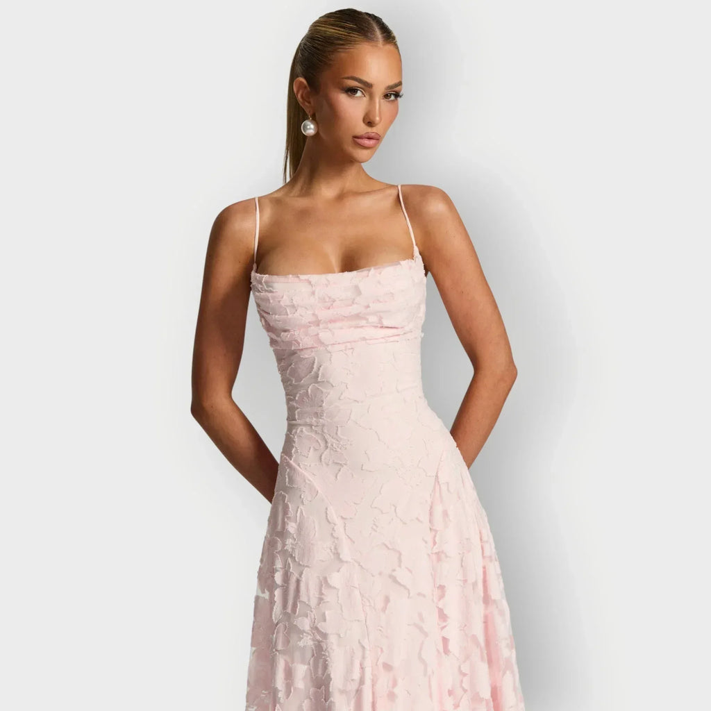 Maevira | Elegant Strapless Floral Evening Velvet Gown - Sarah and Emma Portland
