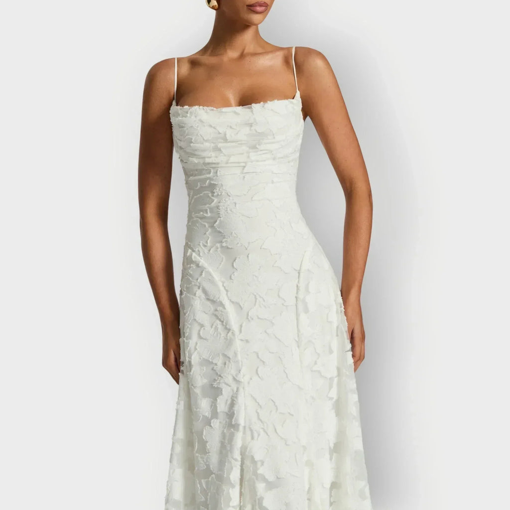 Maevira | Elegant Strapless Floral Evening Velvet Gown - Sarah and Emma Portland