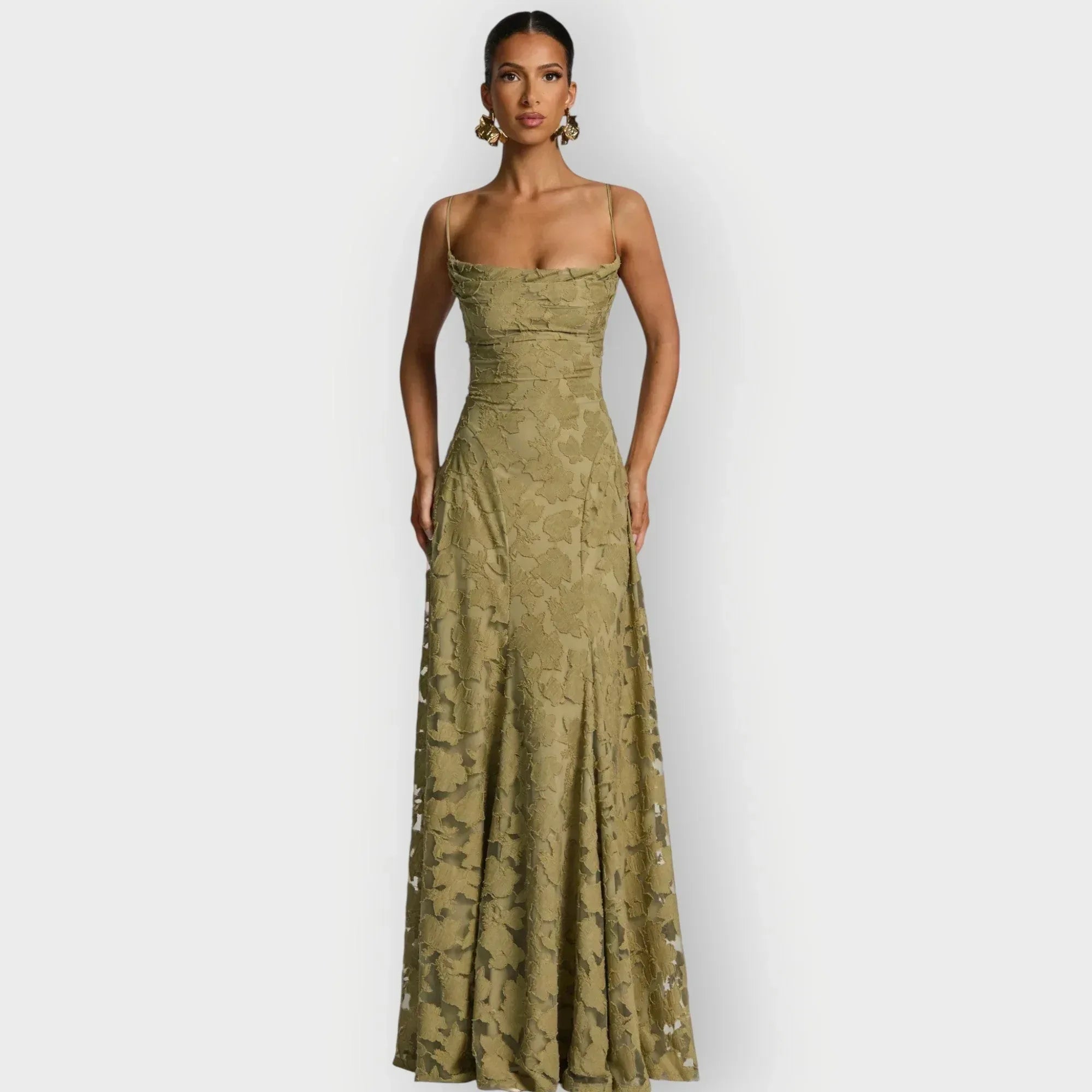 Maevira | Elegant Strapless Floral Evening Velvet Gown - Sarah and Emma Portland