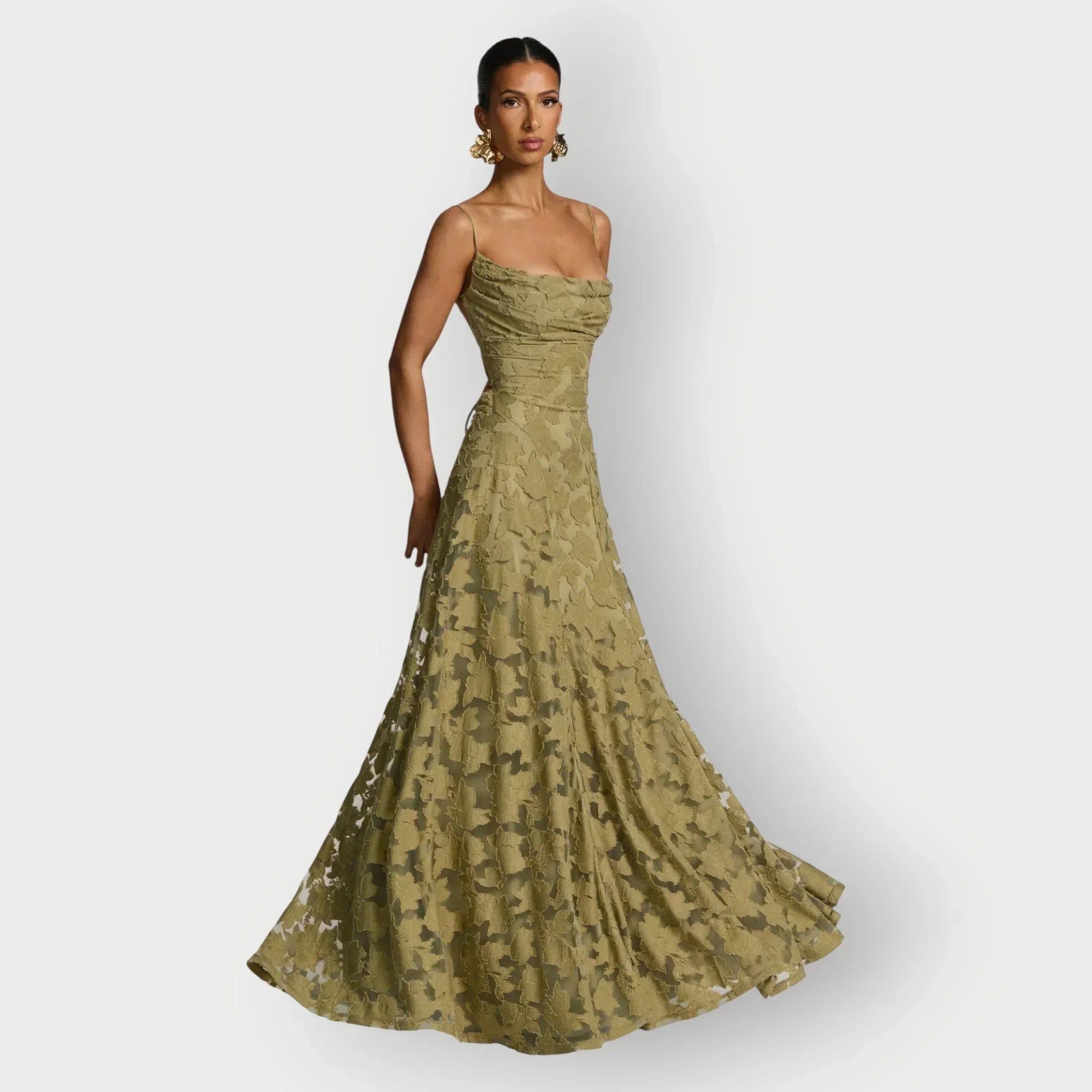 Maevira | Elegant Strapless Floral Evening Velvet Gown - Sarah and Emma Portland