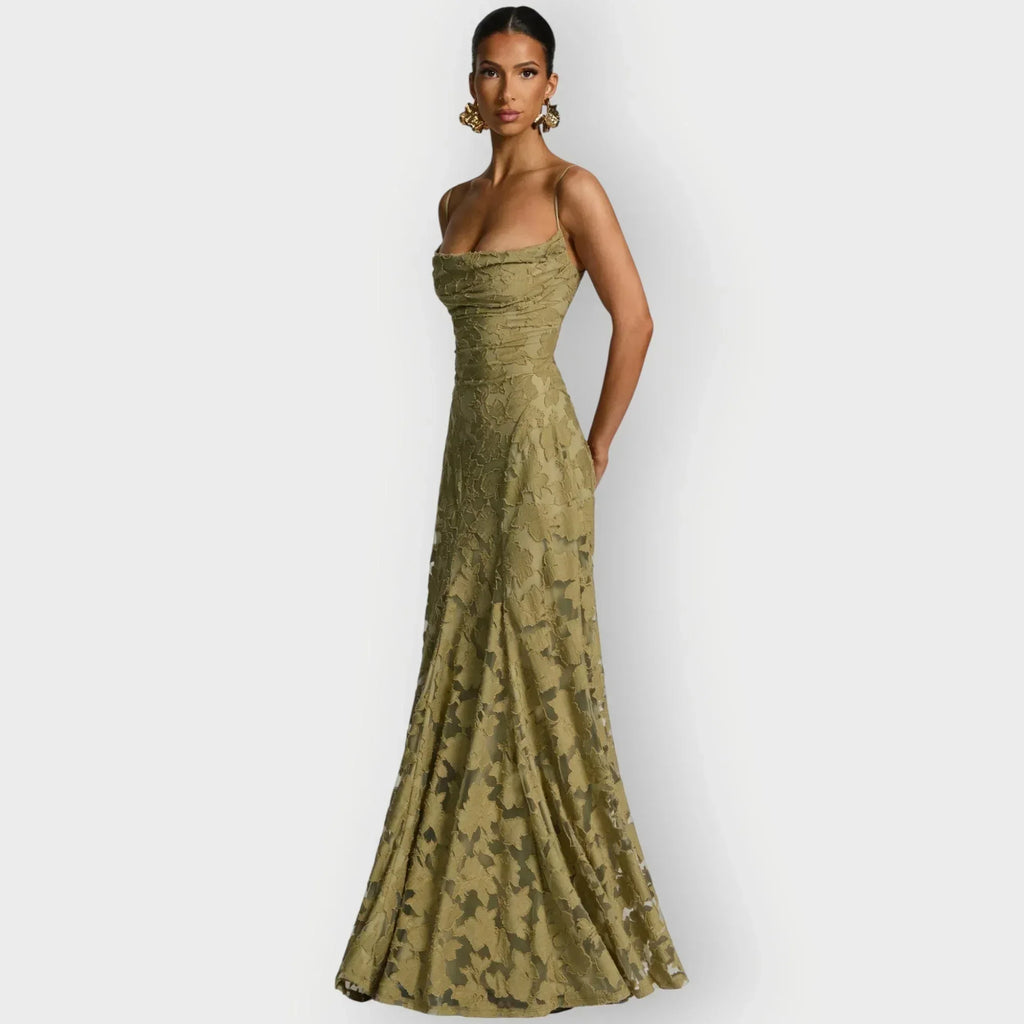 Maevira | Elegant Strapless Floral Evening Velvet Gown - Sarah and Emma Portland