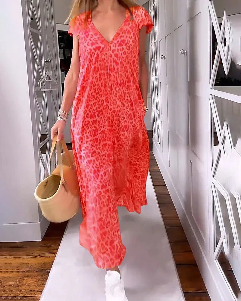 Glaiza | V-Neck Maxi Dress