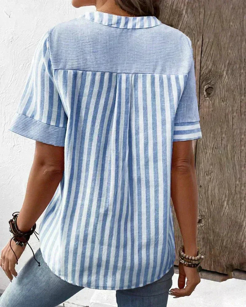 Lila | Soft Striped Blouse - Sarah and Emma Portland