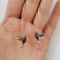 Hummingbird Earrings with Enamel and Zirconia - Sarah and Emma Portland