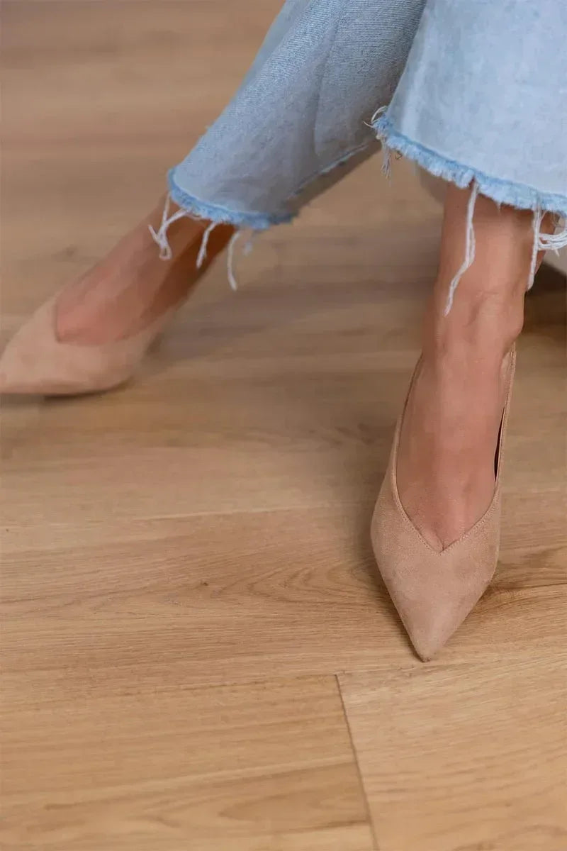 Giselle | Suede Slingback Heels - Sarah and Emma Portland
