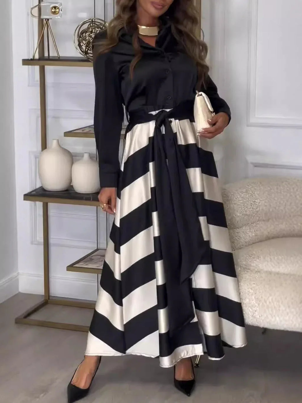 Diana™  | Striped Maxi Dress