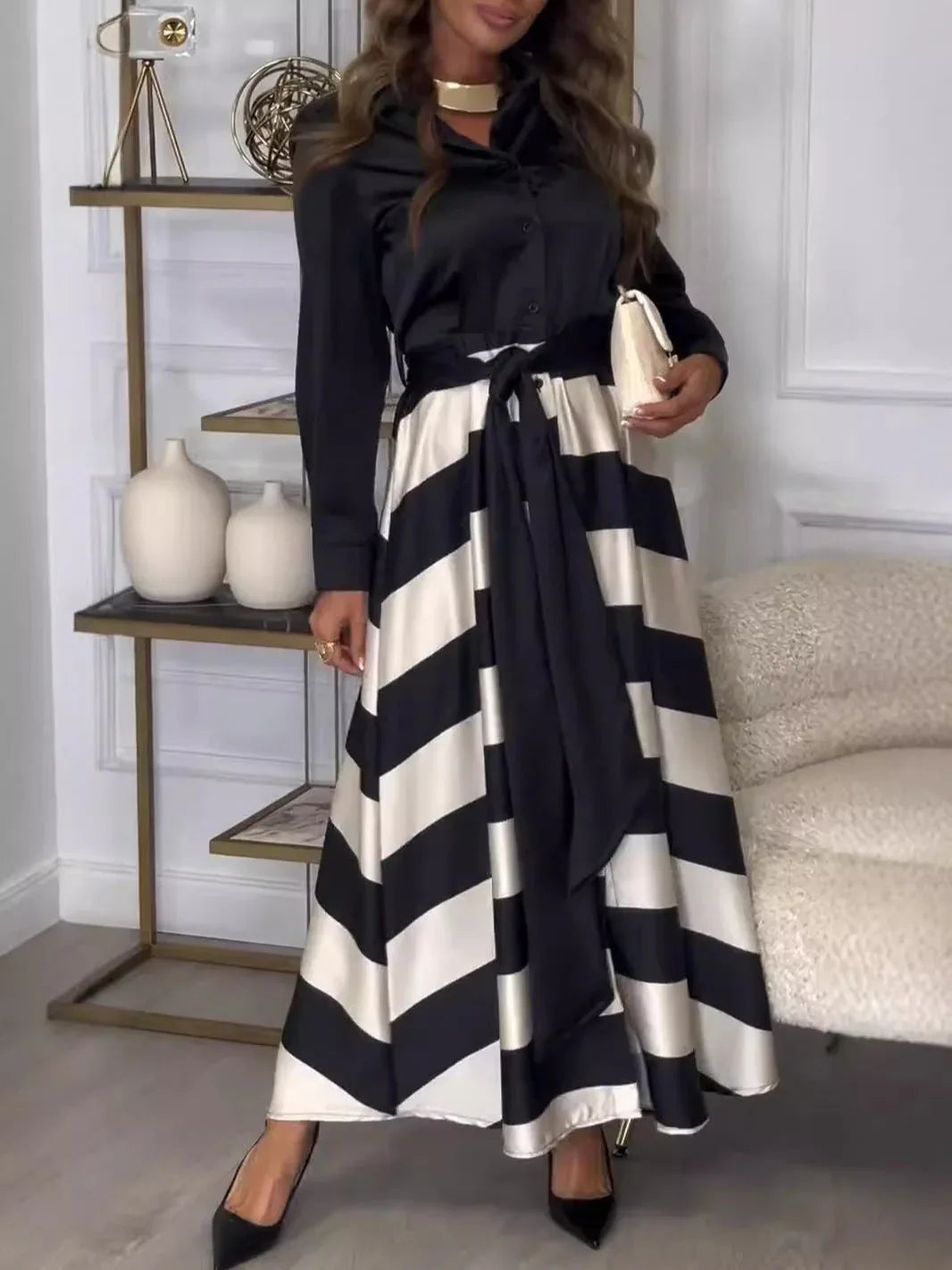 Diana™  | Striped Maxi Dress