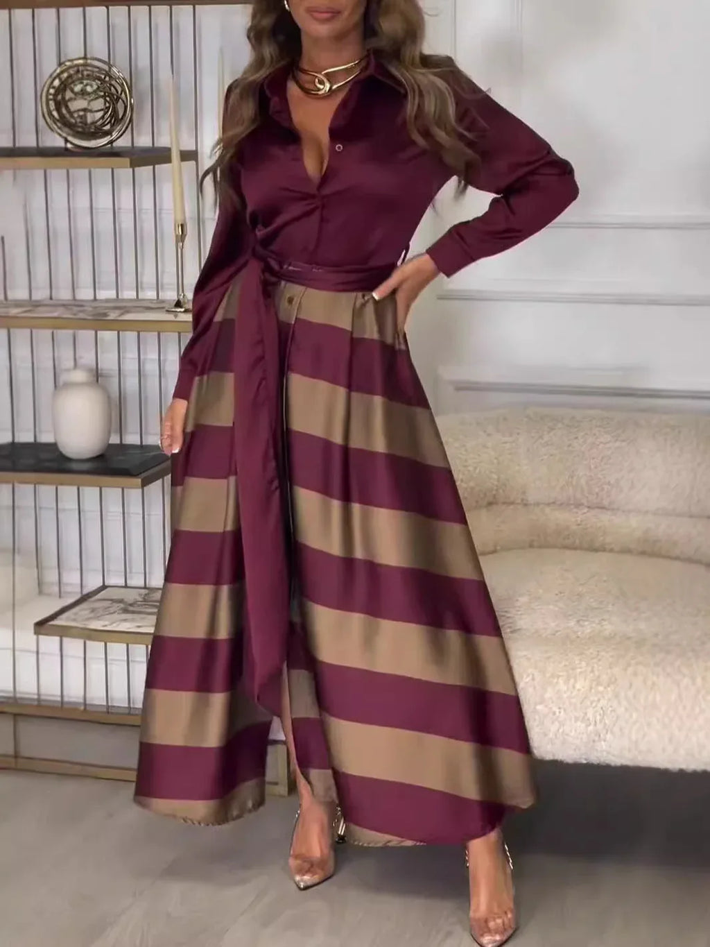 Diana™  | Striped Maxi Dress