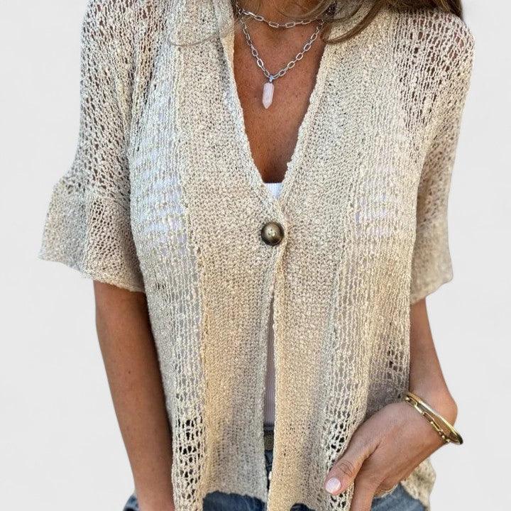 Calista | Elegant Knitted Shirt - Sarah and Emma Portland