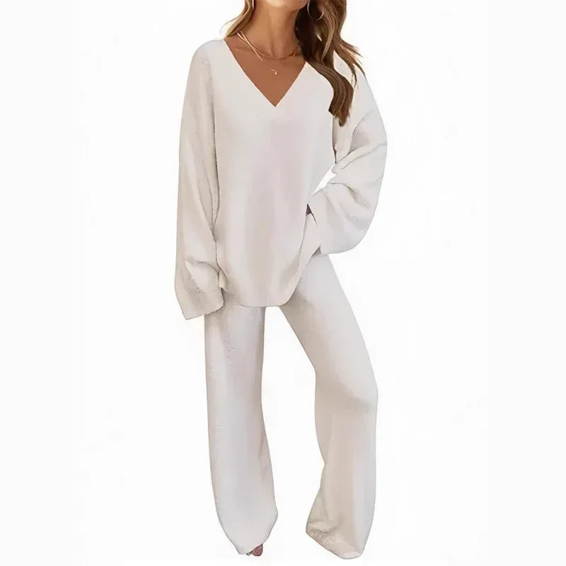 Karla™ V-Neck Long Sleeve Sweater & Pants Set - Sarah and Emma Portland