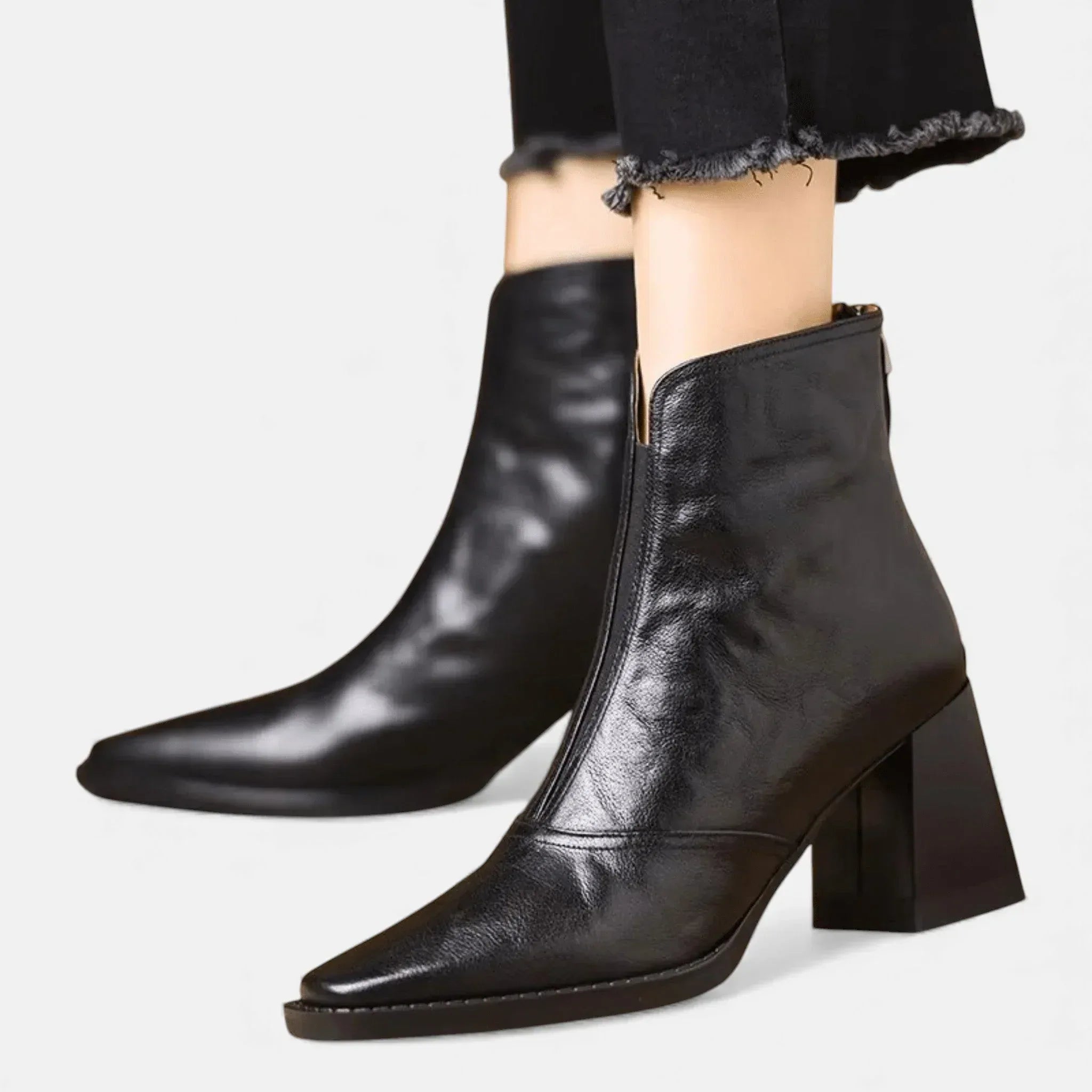 Claudia | Luxury Ankle Boots with Mid Heel - Sarah and Emma Portland