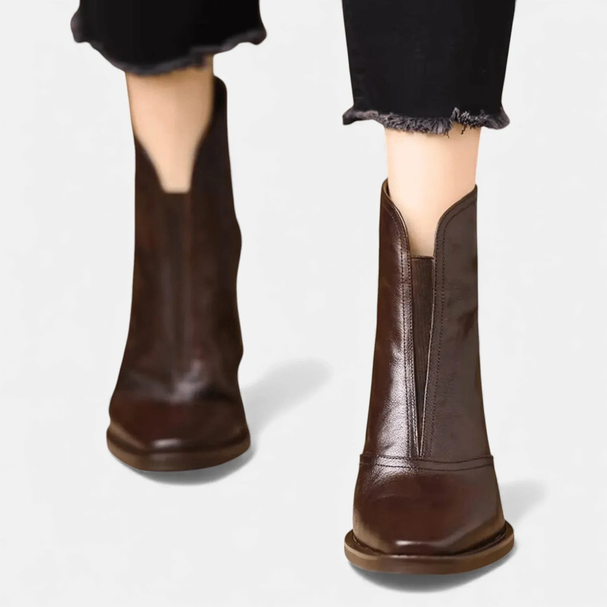 Claudia | Luxury Ankle Boots with Mid Heel - Sarah and Emma Portland