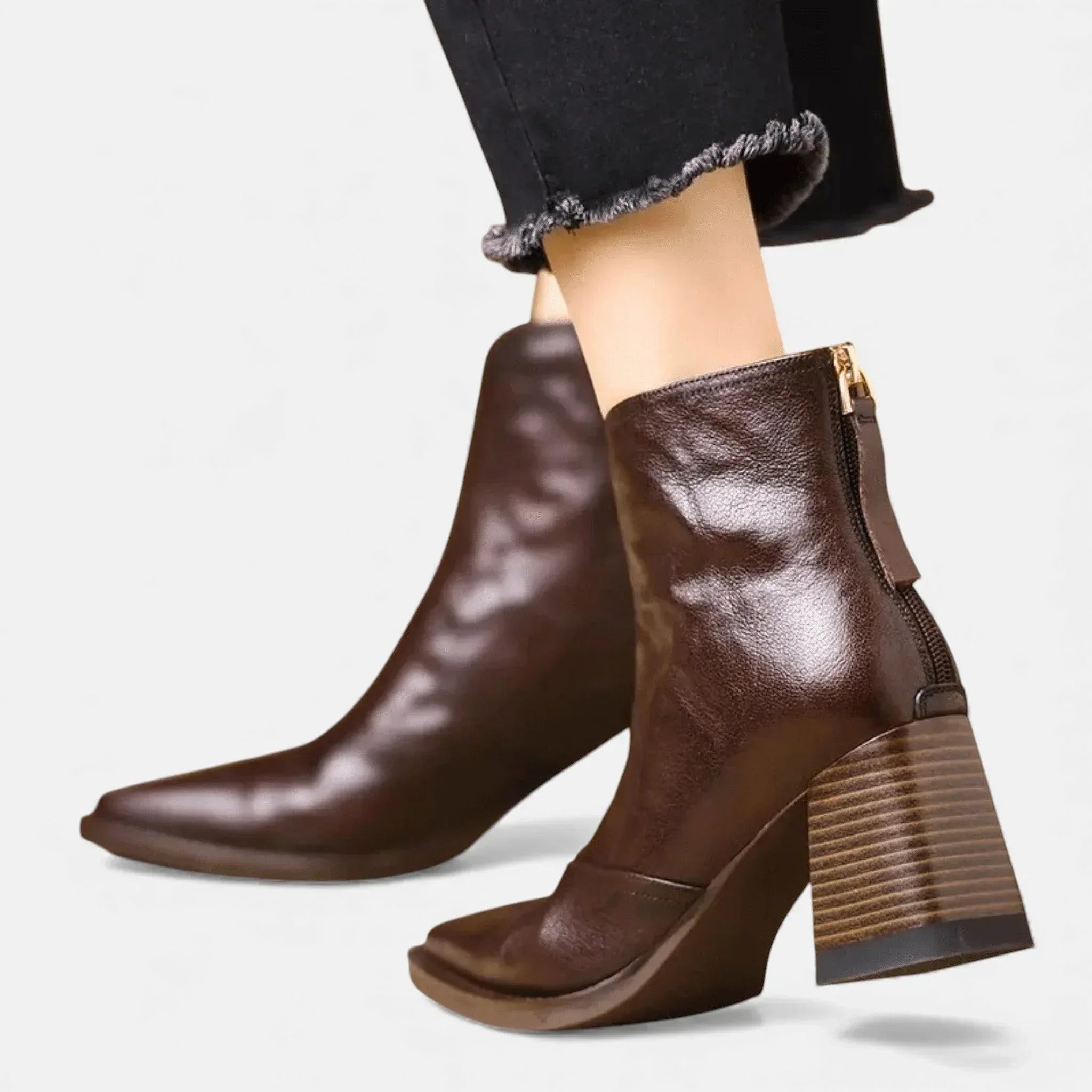 Claudia | Luxury Ankle Boots with Mid Heel - Sarah and Emma Portland